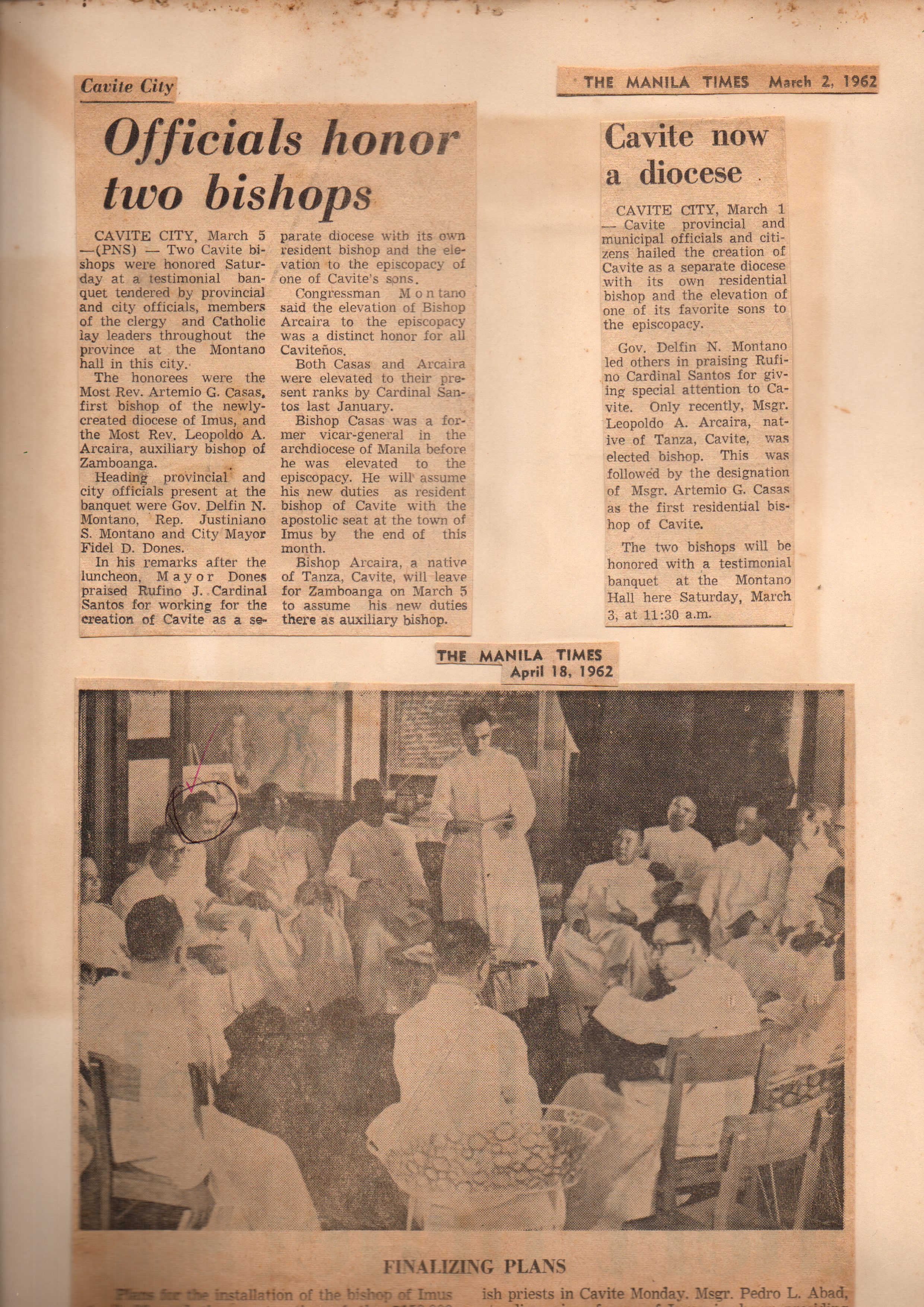 DOI - News Articles - Planning of Cavite Clergy